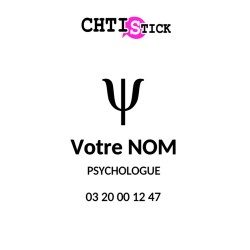 chtistick AUTOCOLLANT PSYCHOLOGUE