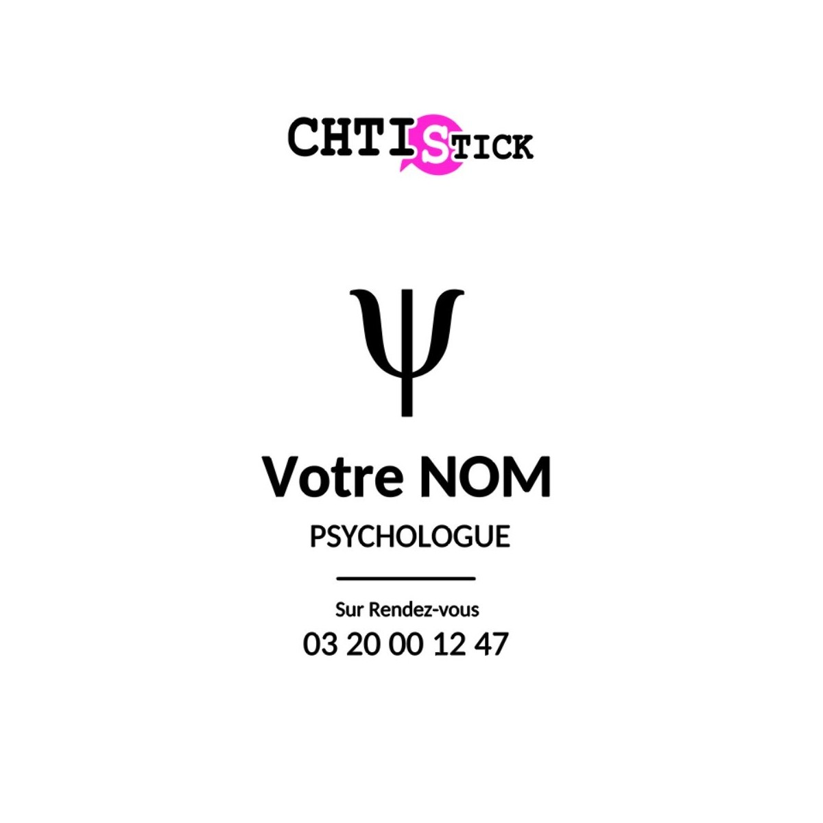 AUTOCOLLANT PSYCHOLOGUE 3