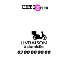AUTOCOLLANT LIVRAISON A DOMICILE