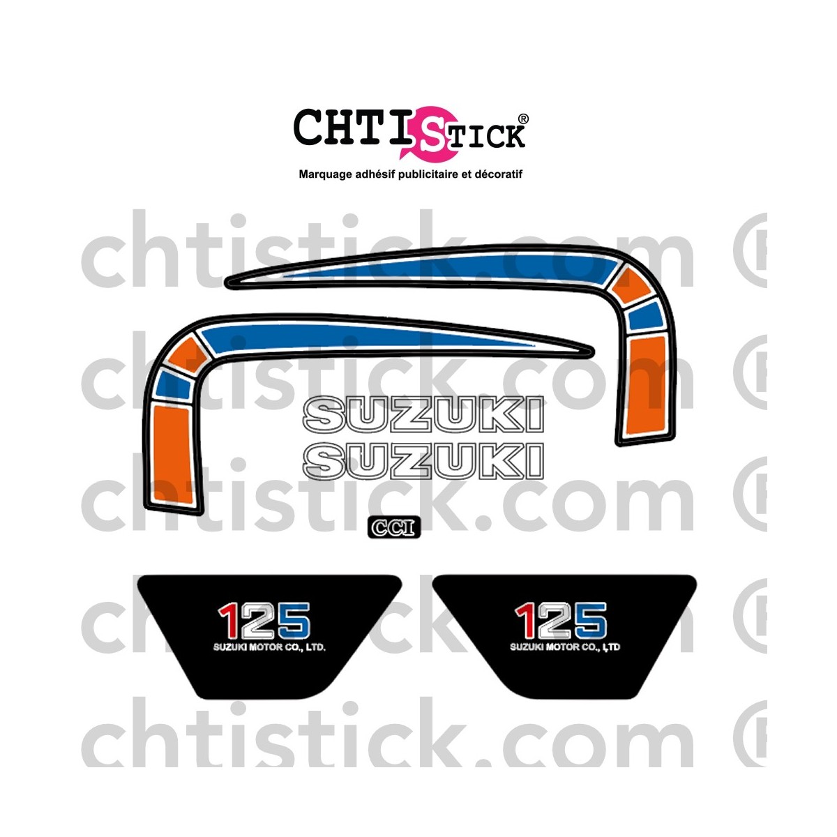 Stickers moto Suzuki 125 TS 1978