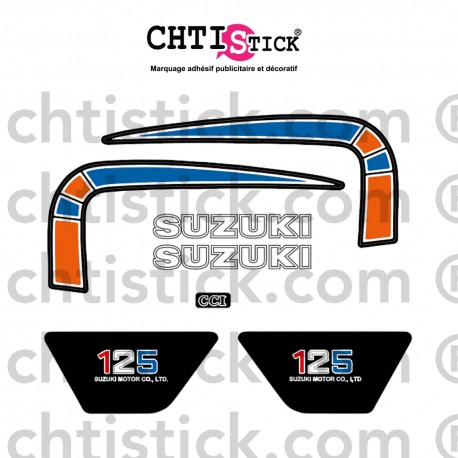 Stickers moto Suzuki 125 TS 1978