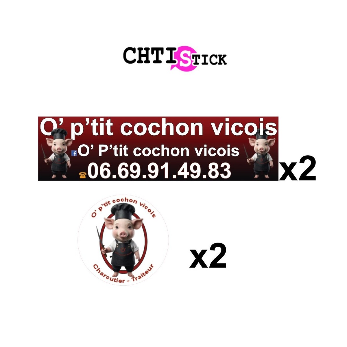 Autocollants boucherie 