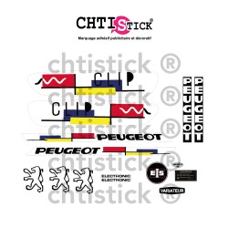 Kit autocollants Peugeot 103 CLIP BLANC