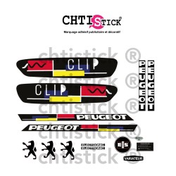 Kit autocollants Peugeot 103 CLIP NOIR