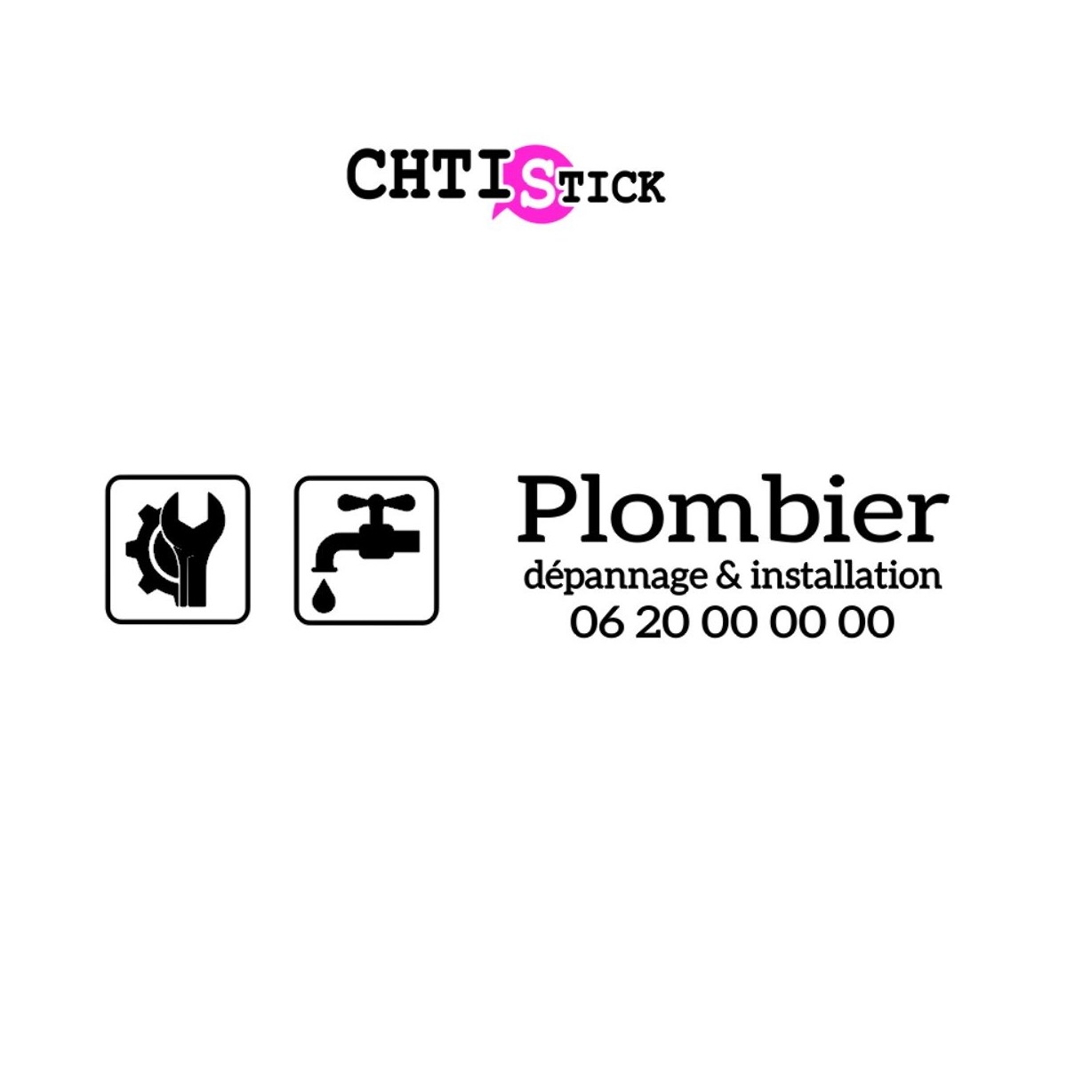 Flocage plombier pour fourgon