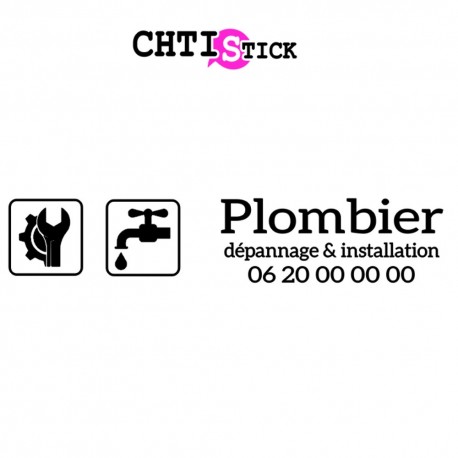 Flocage plombier pour fourgon