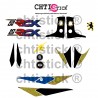 Stickers Peugeot 103 RCX Jaune
