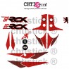 Kit Stickers Peugeot 103 RCX Phase 2 Noir Rouge