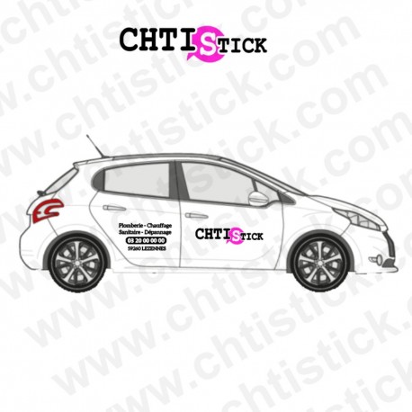 MARQUAGE VEHICULE 2 portières 