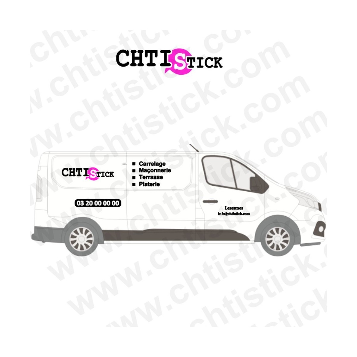 chtistick AUTOCOLLANT POUR FOURGON