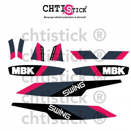 Kit Stickers Motobécane M50 EV Phase 2 BLEUE