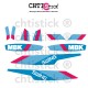 Kit Stickers MBK 51 SWING TURQUOISE BLEU ROSE