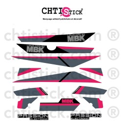 Kit Stickers MBK 51 PASSION 89 GRIS NOIR ROSE