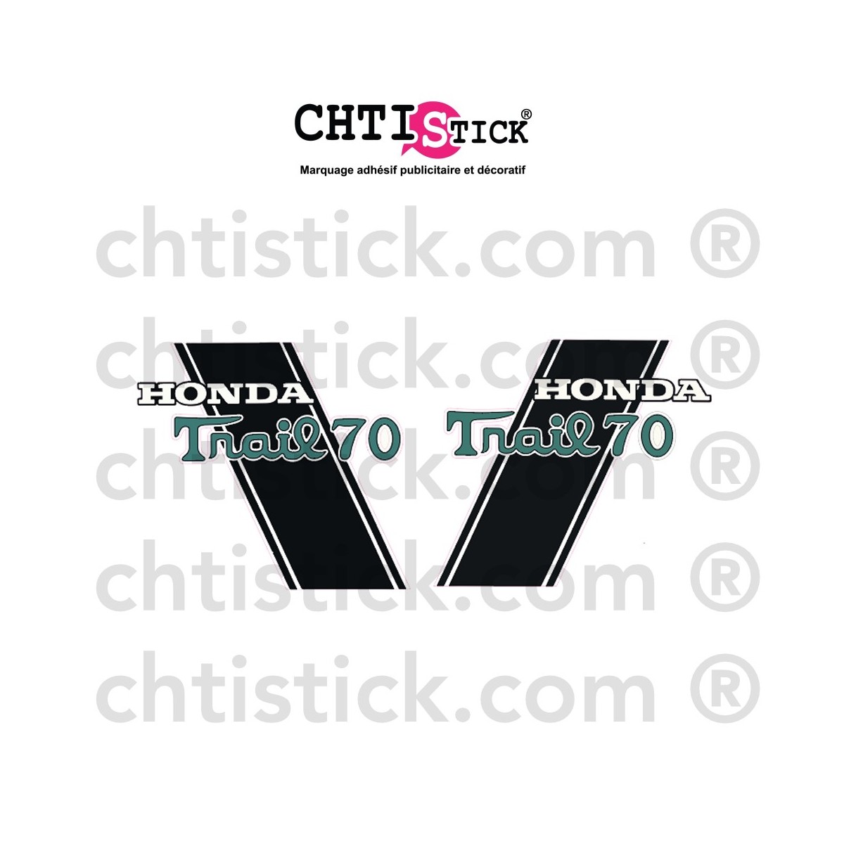 Autocollants HONDA CT70 x 2 