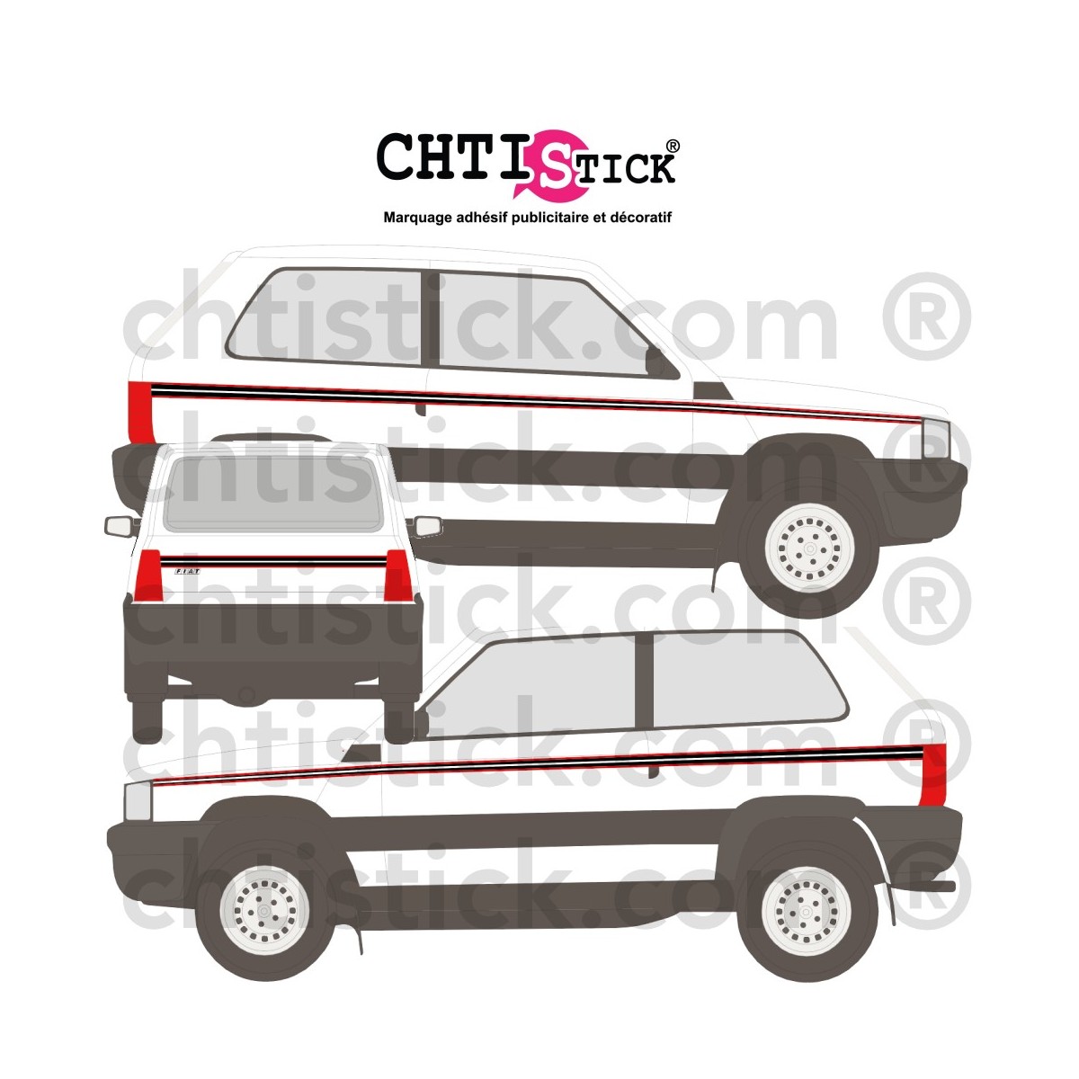 KIT STICKERS FIAT PANDA LIMITATA