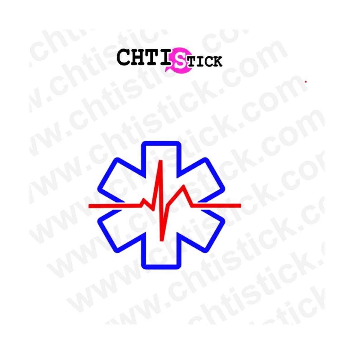 AUTOCOLLANT CROIX DE VIE LIGNE