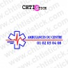 chtistick AUTOCOLLANT AMBULANCE LIGNE LOGO