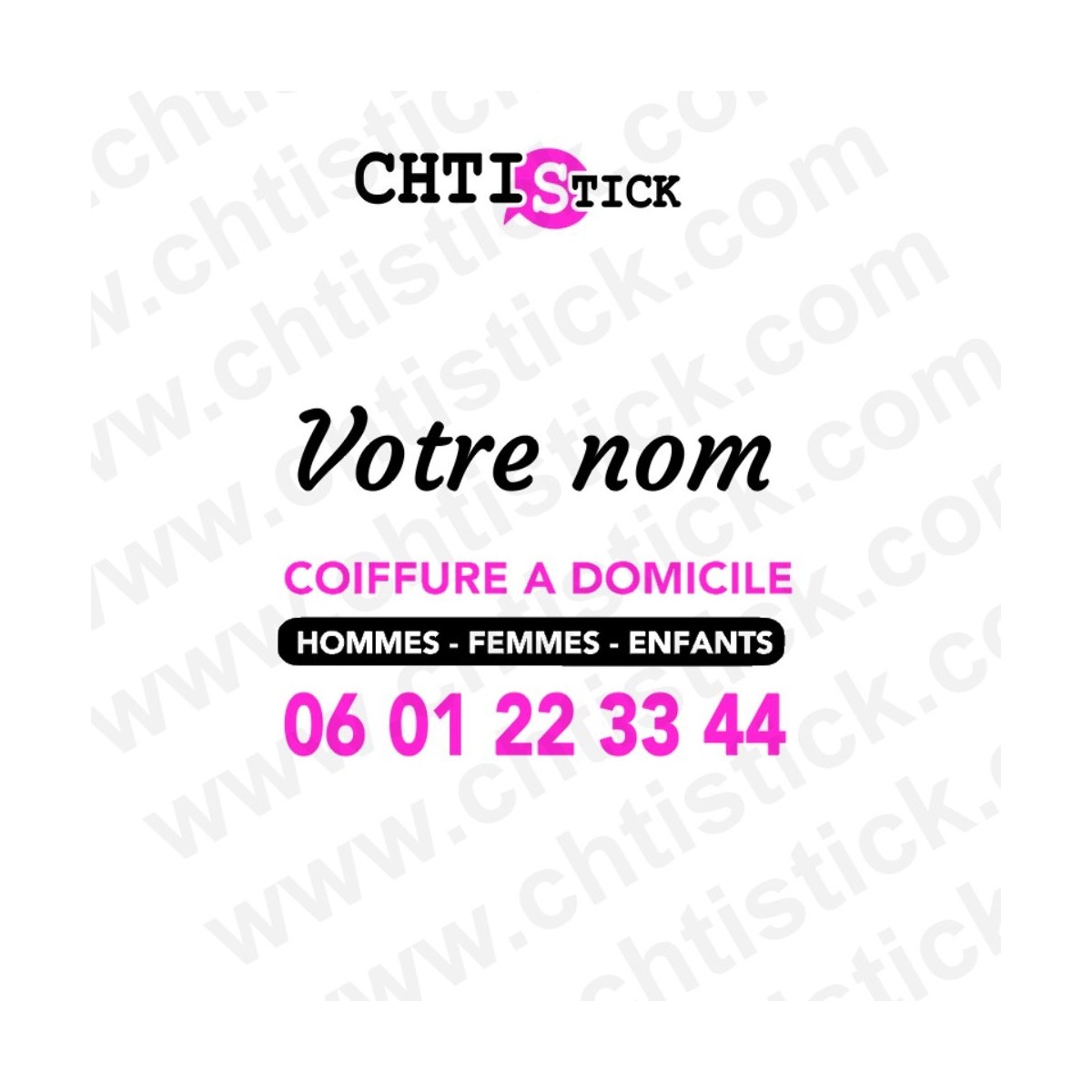 AUTOCOLLANT VEHICULE COIFFEUSE 