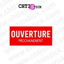 AUTOCOLLANT OUVERTURE MAGASIN