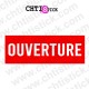 AUTOCOLLANT OUVERTURE MAGASIN