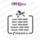 chtistick STICKER HORAIRES SALON COIFFURE