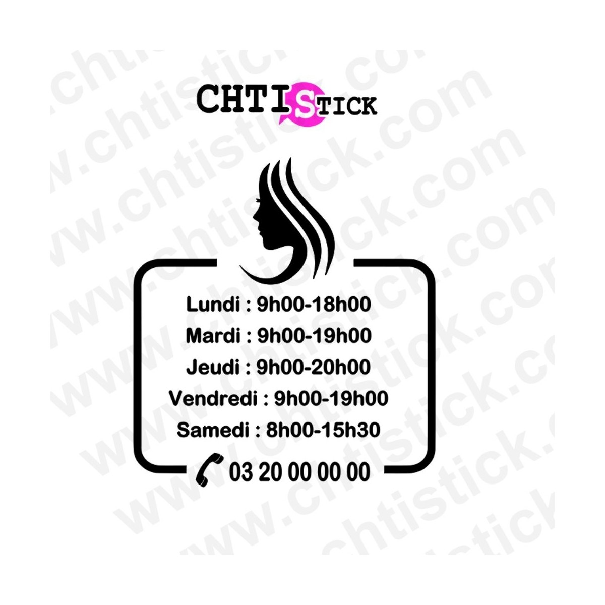 STICKERS HORAIRES COIFFURE