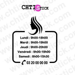 STICKERS HORAIRES COIFFURE