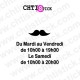 STICKER HORAIRES BARBIER