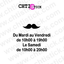 STICKER HORAIRES BARBIER