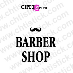 Autocollant vitre Barber shop 