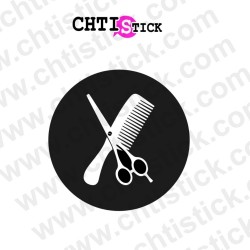 Autocollant vitrine ciseaux