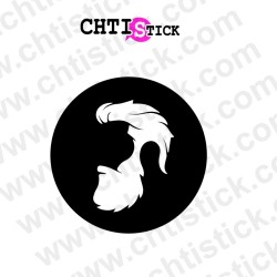 Autocollant vitrine barbe