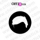 chtistick Sticker vitrine coiffeur homme