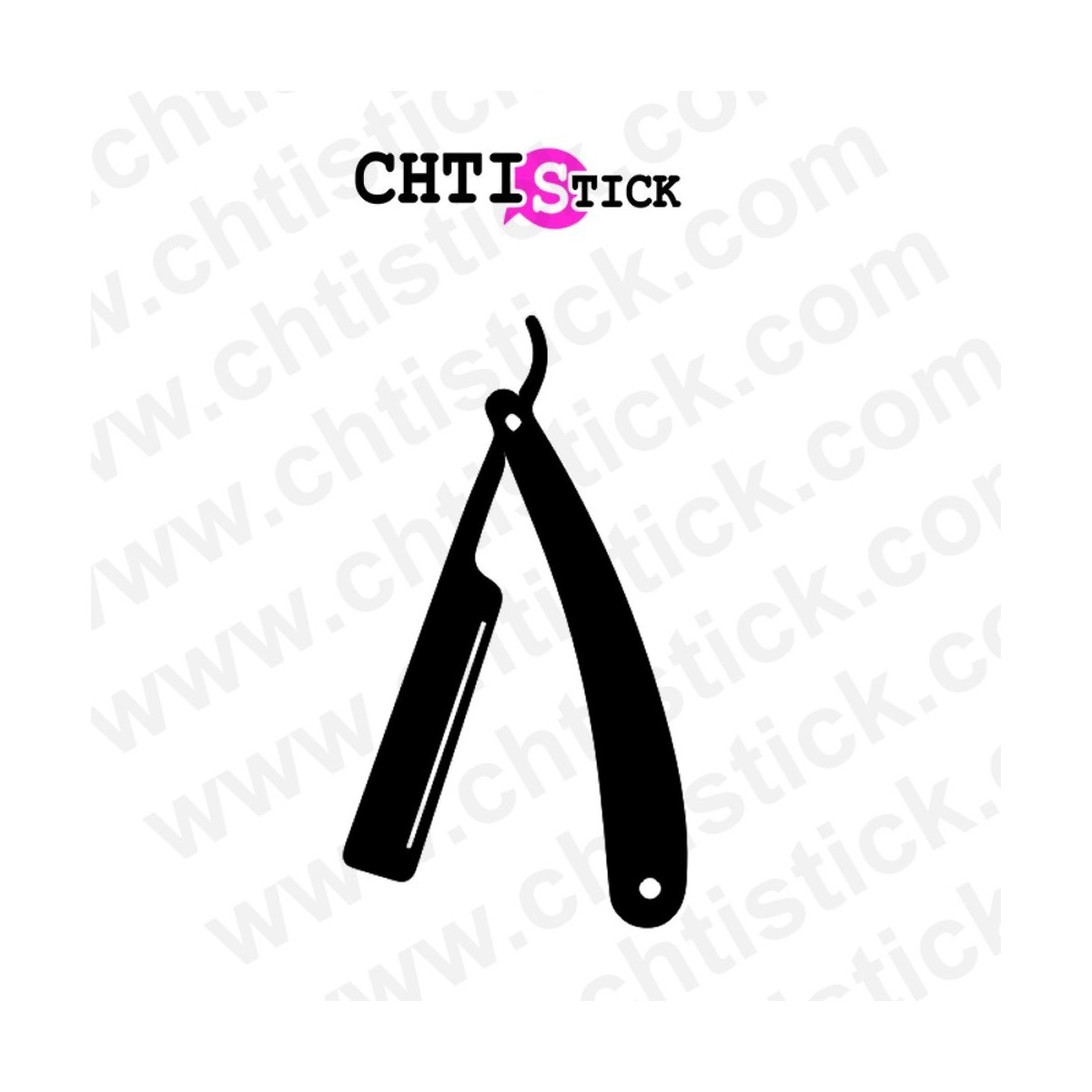 chtistick Autocollant couteau barbe
