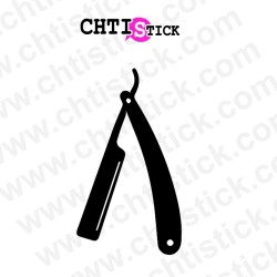Autocollant couteau barbe