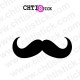 chtistick Autocollant barbier moustache
