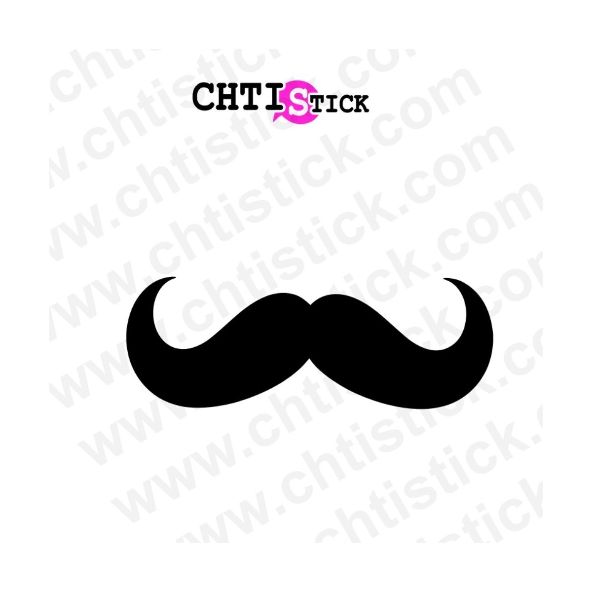 chtistick Autocollant barbier moustache