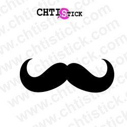 Autocollant barbier moustache