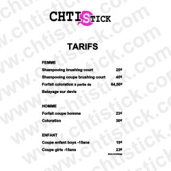 STICKER TARIF VITRINE