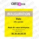 AUTOCOLLANT INAUGURATION
