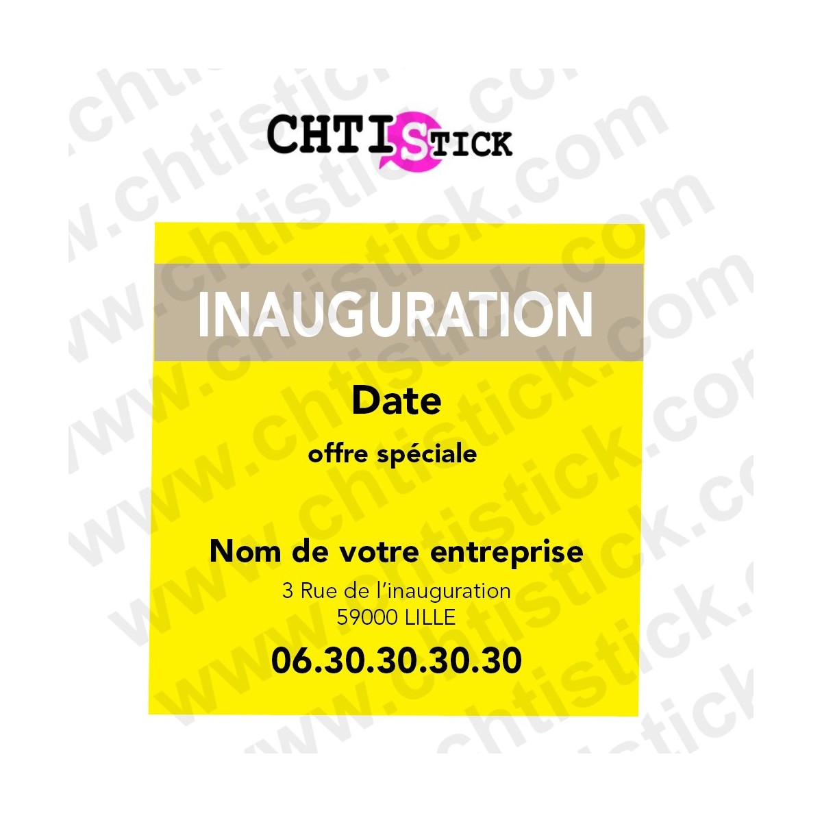 AUTOCOLLANT INAUGURATION