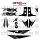 Kit Stickers Peugeot 103 RCX Phase 2 NOIR et GRIS ANTHRACITE
