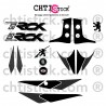 Kit Stickers Peugeot 103 RCX Phase 2 NOIR et GRIS ANTHRACITE