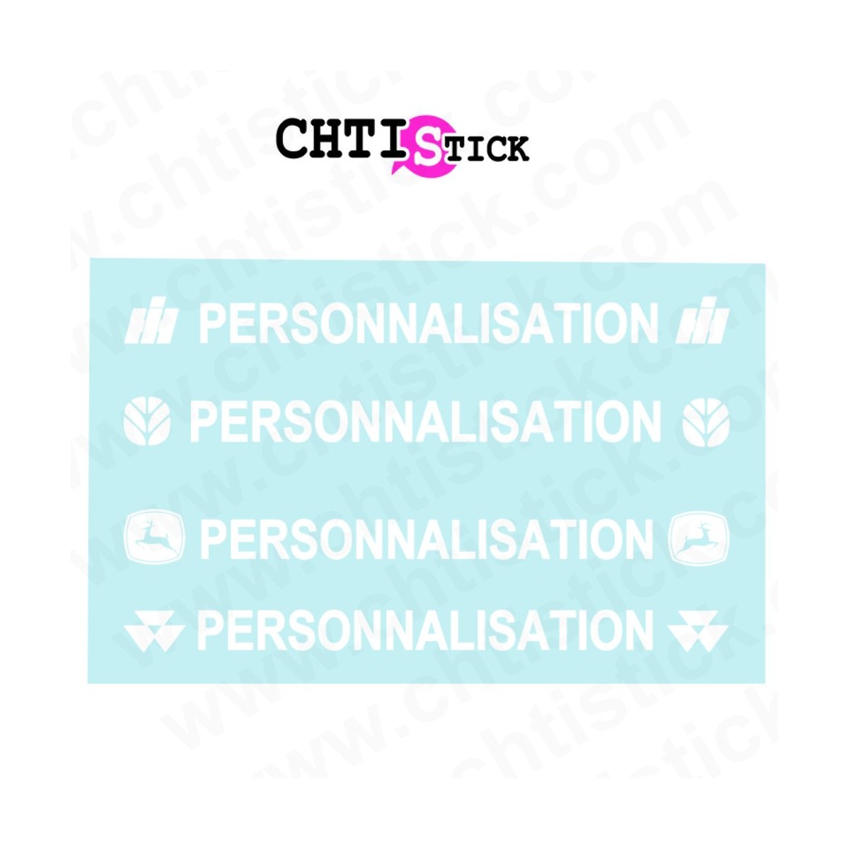 Autocollant cabine tracteur personnalisé