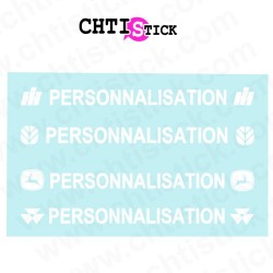 Autocollant cabine tracteur personnalisé