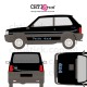 Kit déco autocollants Piste Noire pour FIAT Panda