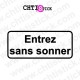 AUTOCOLLANT ENTREZ SANS SONNER