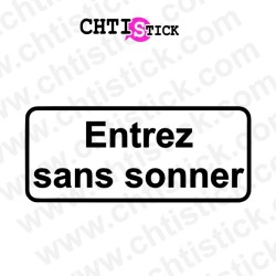 AUTOCOLLANT ENTREZ SANS SONNER