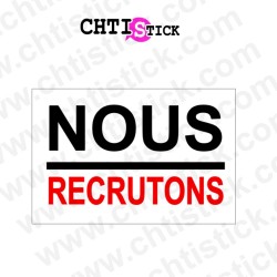 AUTOCOLLANT NOUS RECRUTONS