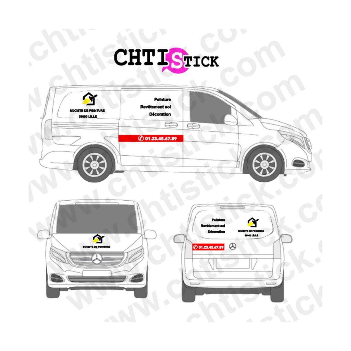 FLOCAGE CAMION PEINTRE